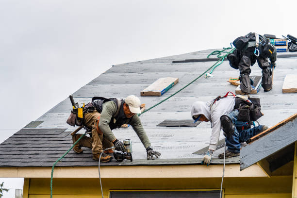 Professional Gutter Installation technician working in Sheridan, CA
